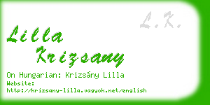 lilla krizsany business card