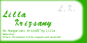 lilla krizsany business card